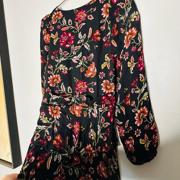 A.L.C. Annette Floral Silk Mini Long Sleeve Dress size 6 - Picture 14 of 16